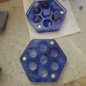 Arcane Resin Dice Set with Magnetic Vault