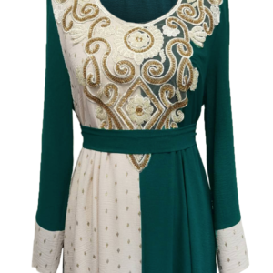 Embroidery Applique Muslin Tunic Robe Dress