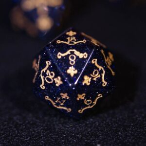 Blue Sandstone DnD Stone Dice Set
