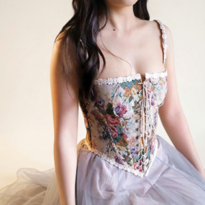 French Court Style Lace Vintage Tunic Vest Corset