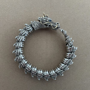Articulated Dragon Ouroboros Clasp Bracelet