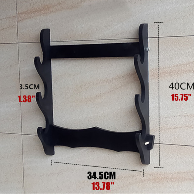 Wall-mounted Sword Rack, Home Black Flute Rack - Aftens Arcanum