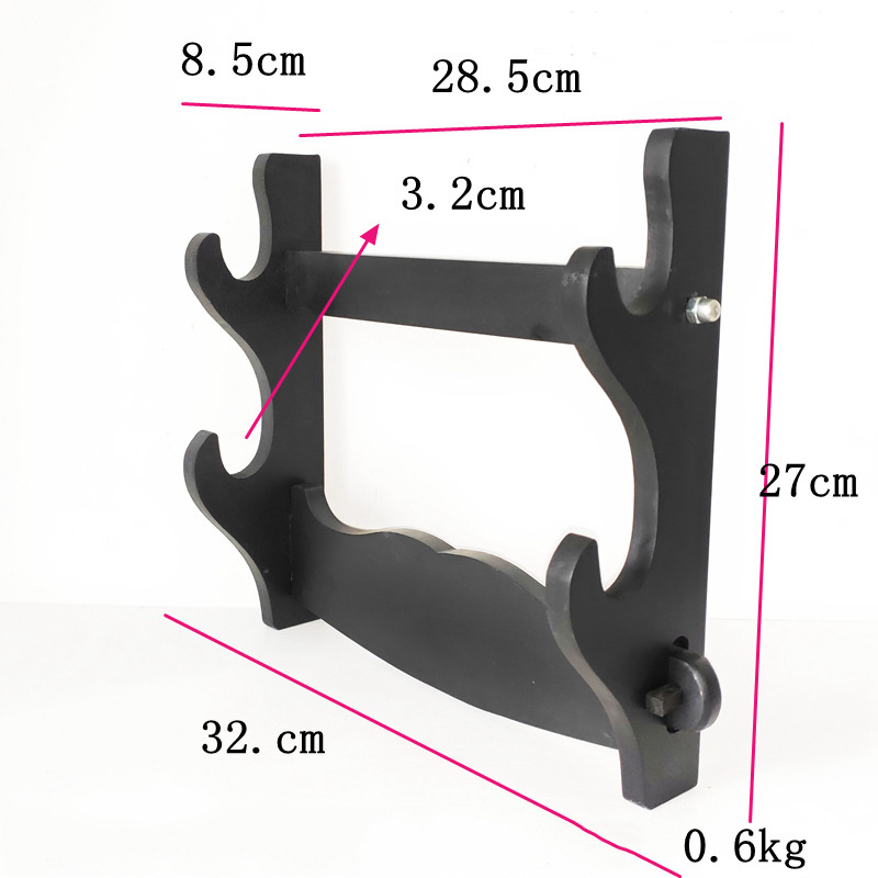 Wall-mounted Sword Rack, Home Black Flute Rack - Aftens Arcanum
